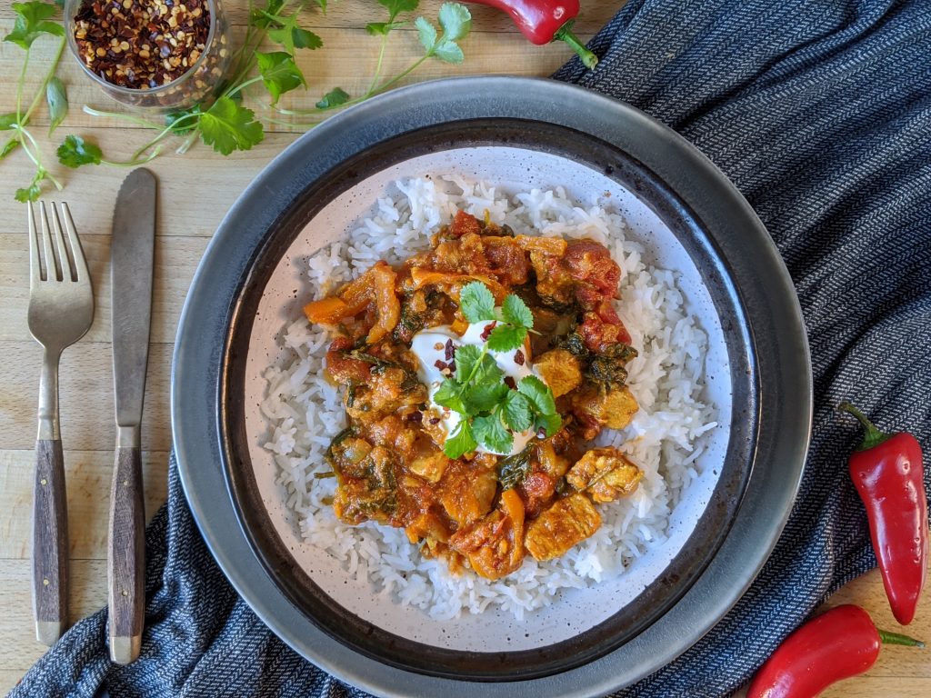 Indian-style chicken curry gluten free recipe